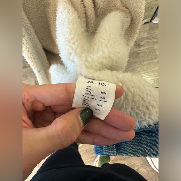 Brand new OAK+FORT denim long coat super warm！Size XS - Picture 3 of 4